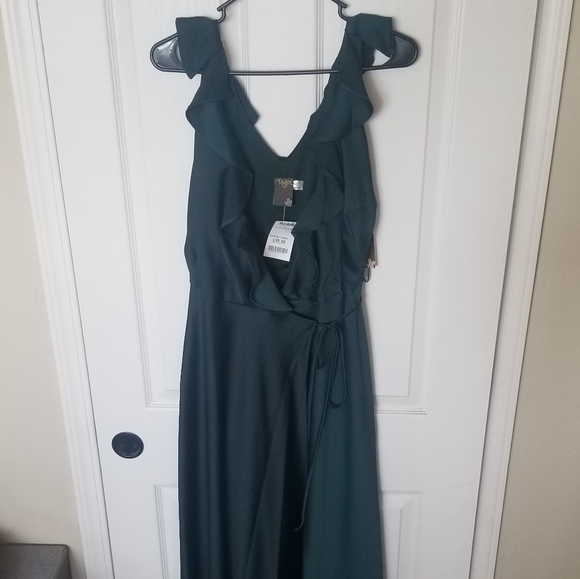 Gorgeous hunter emerand green wrap dress - Picture 2 of 11